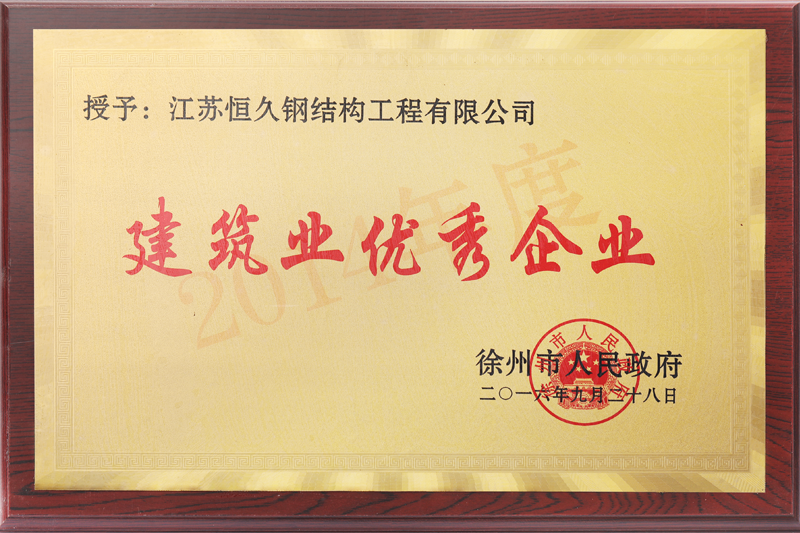 市級建筑業優秀企業